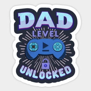 Dad Level Unlocked Gaming Console Sticker